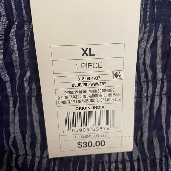 NEW! Striped Blue and White Maxi Dress - Picture 2 of 4